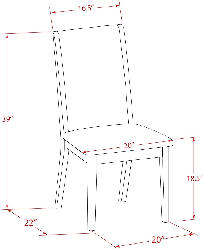 East West Furniture V077LA015-9 9 Piece Dining Set Includes a Rectangle Dining - Image 14