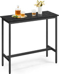 VASAGLE Bar Table, Narrow Long Kitchen Dining Table, Sturdy Metal Frame by VASAGLEbySONGMICSHOME