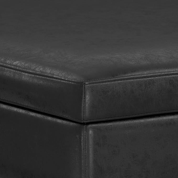 SIMPLIHOME Owen 40 inch Wide Mid Century Modern Square XL Coffee Table Storage - Image 6