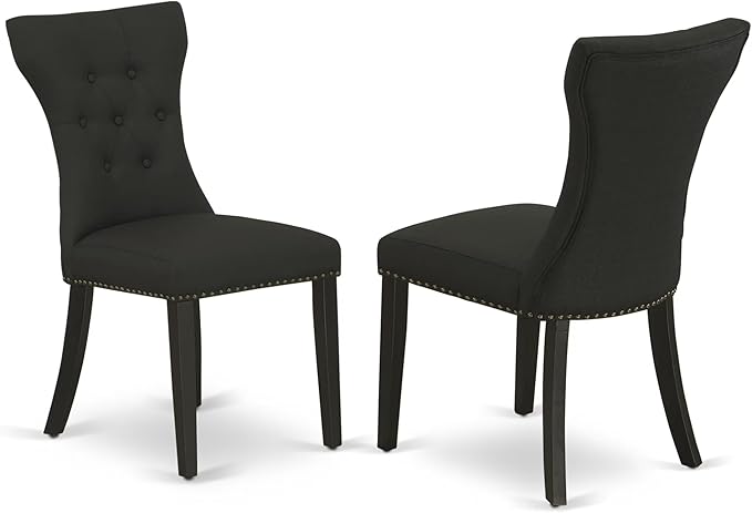 East West Furniture DLGA5-BLK-24 5 Piece Kitchen Table Set - Image 4