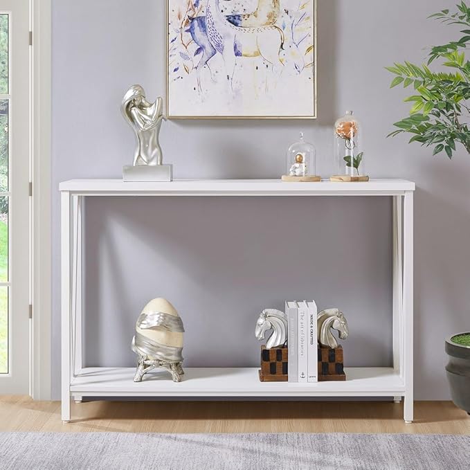 EXCEFUR Rustic Sofa Table, Industrial Console Table - Image 7