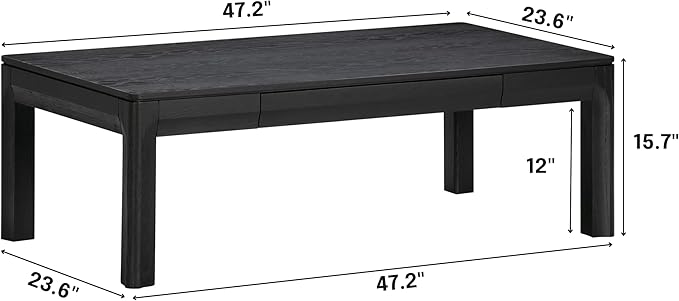NTC Flow Modern Wooden Rectangle Coffee Table - Image 2
