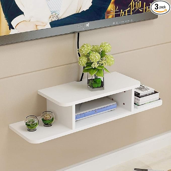 BiJun Floating TV Shelf, Entertainment Center Wall Mounted Floating Shelves by BiJun