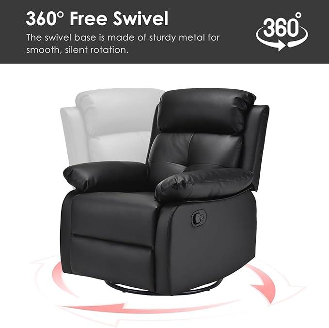 Swivel Rocker Recliner, 360 Swivel Small Recliners - Image 7