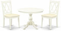 East West Furniture HBCL3-LWH-C 3 Piece Dining Table Set by EastWestFurniture