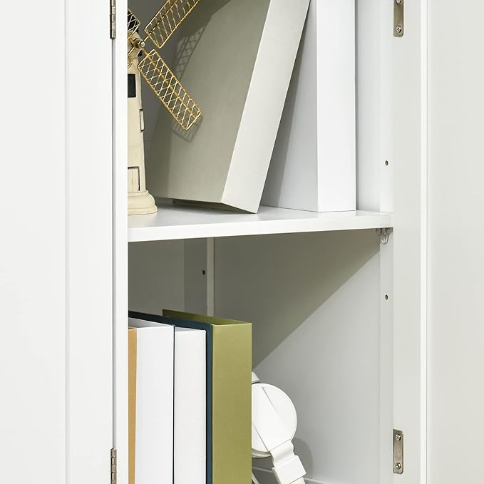 HOMCOM Sideboard with Solid Wood Countertop, Modern Kitchen Storage Cabinet - Image 8