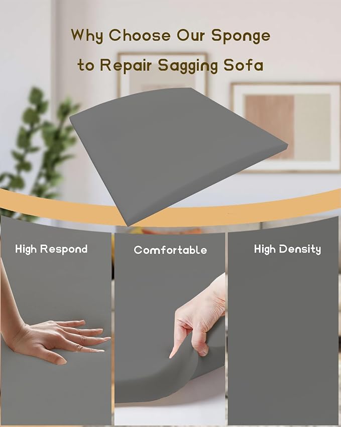 Couch Cushion Support, High Density Replacement Foam Insert - Image 3