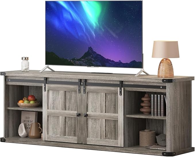 GAOMON 70" Farmhouse TV Stand for 80/75/70 Inch TVs, Entertainment Center - Image 6
