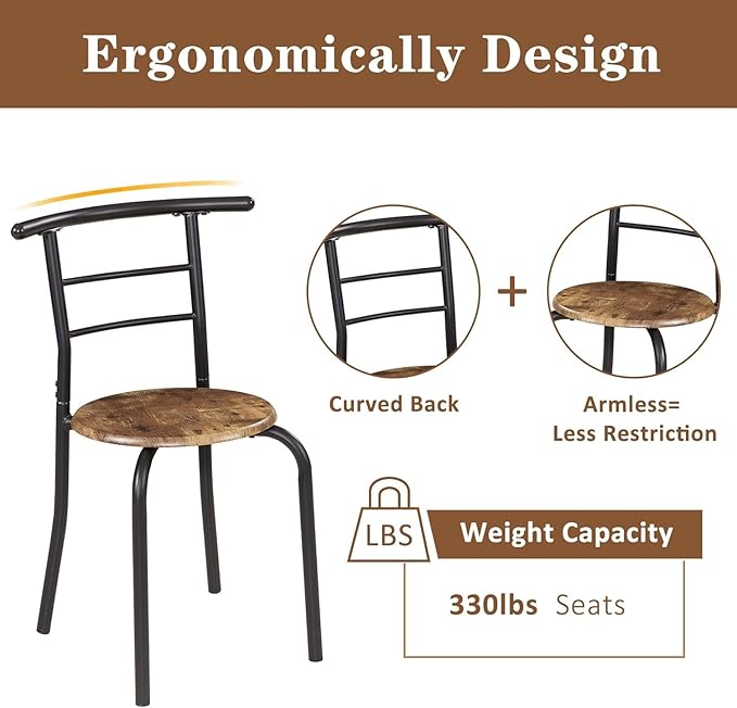 VECELO 3-Piece Dining Table Set - Image 6