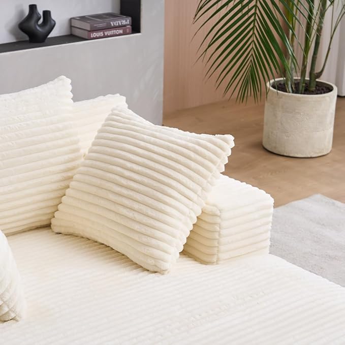 Oversized Chaise Daybed Lounge Sleeper Chair Sofa Bed Indoor, Fluffy Corduroy - Image 5