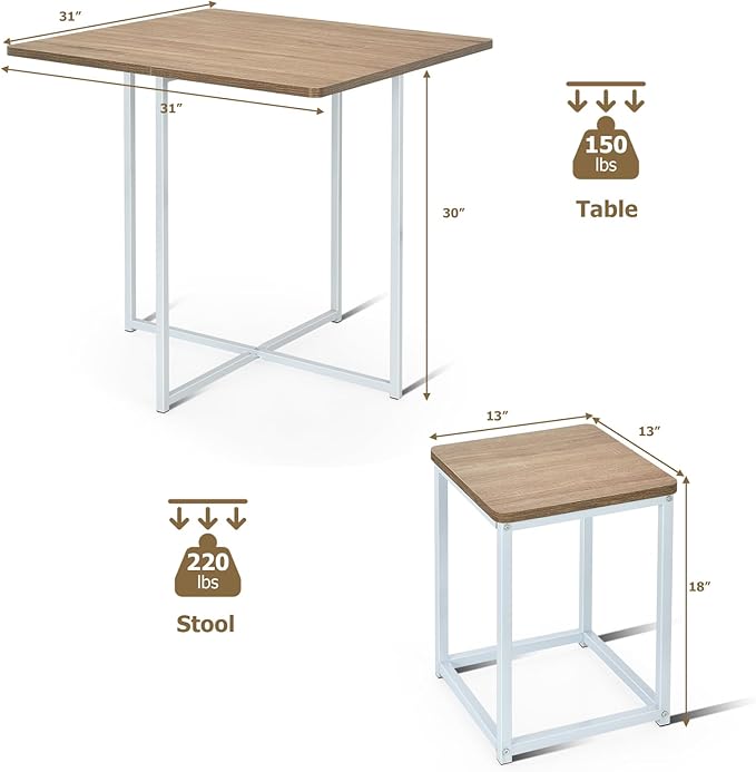 Giantex 5 Piece Dining Table Set, Dining Set - Image 8