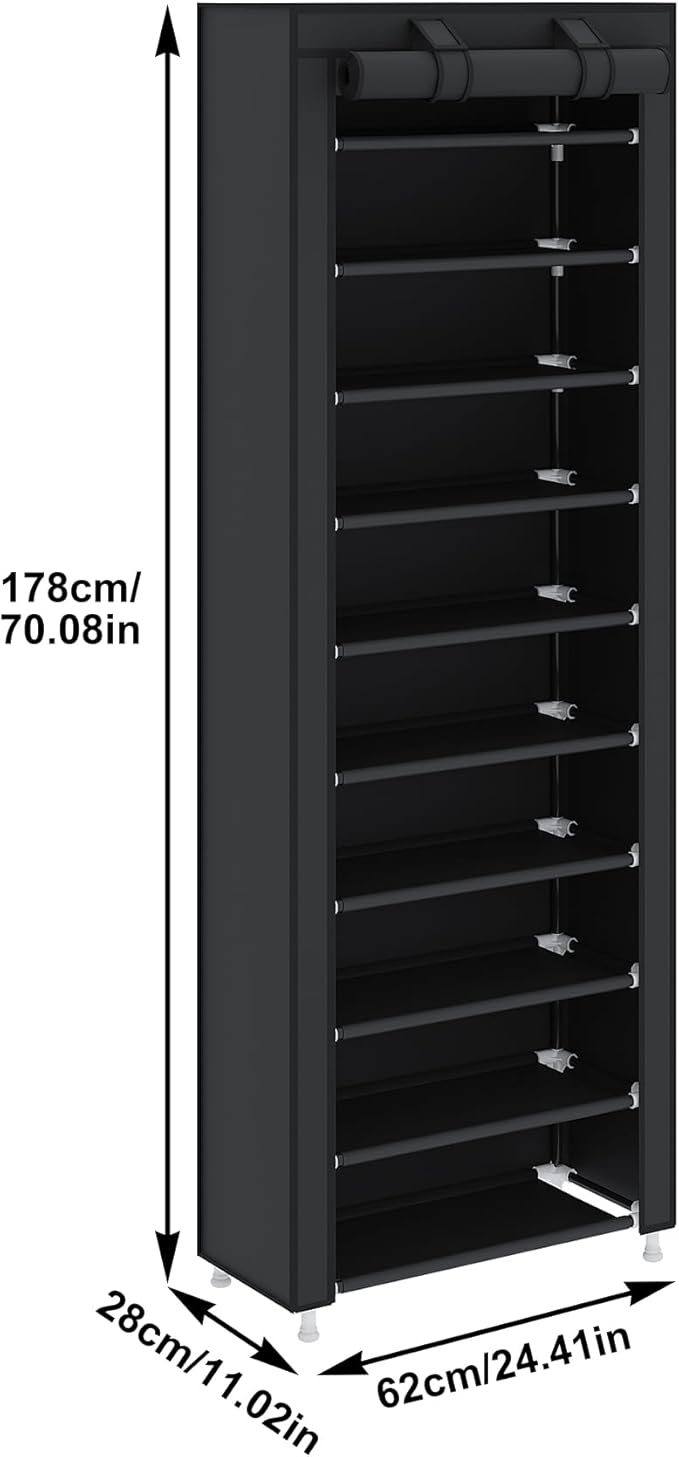 UDEAR 10-Tier Free Standing Shoe Rack Sturdy Shoe Rack Organizer - Image 3