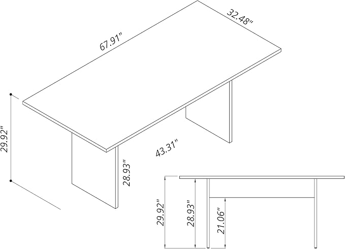 Manhattan Comfort Nomad Dining Table - Image 3