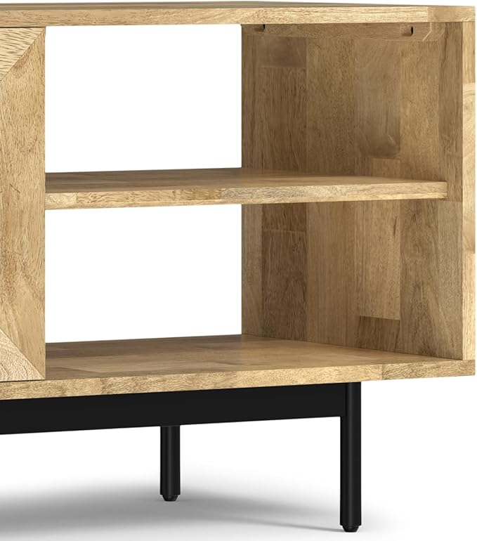 SIMPLIHOME Reeves SOLID MANGO WOOD 60 inch Wide TV Media Stand in Natural - Image 10