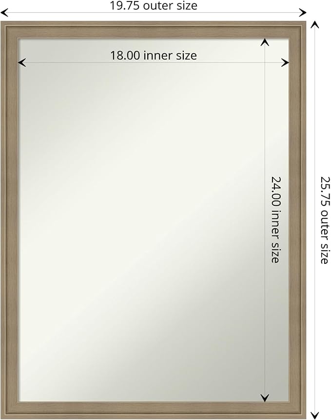 Amanti Art Grey Bathroom Mirror - Image 4