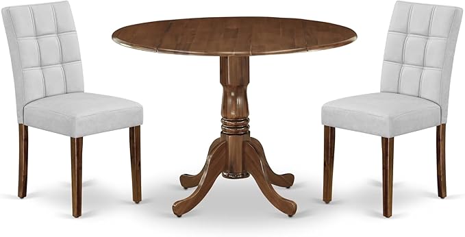 East West Furniture DLAS3-AWA-27 3 Piece Mid Century Modern Dining Set contain by EastWestFurniture