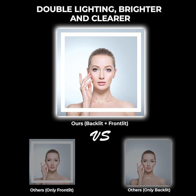 36x36 Inch LED Bathroom Mirror - Image 3