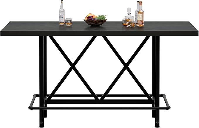 Tribesigns Bar Table, Industrial Counter Height Pub Table - Image 8