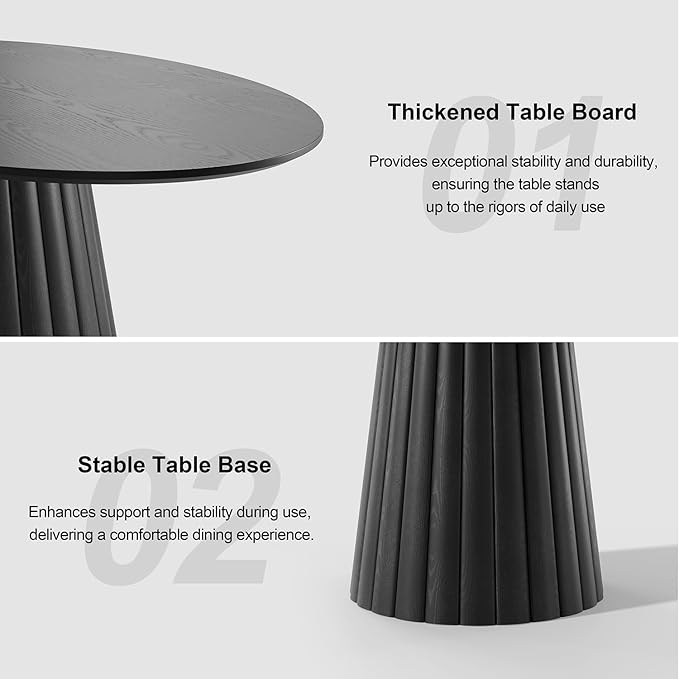Casaphoria 67" Oval Dining Table, Modern Wood Kitchen Table - Image 5