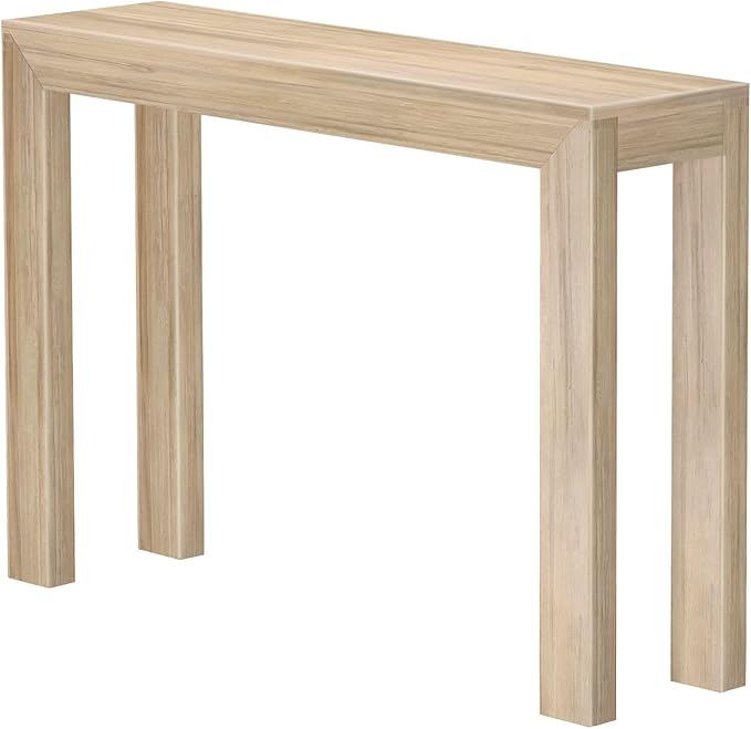 Plank+Beam Modern Solid Wood Console Table, 46.25 Inch, Sofa Table, Narrow - Image 4