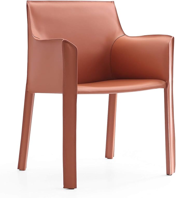 Manhattan Comfort Vogue Modern Faux Leather Dining Chairs, Metal Frame by ManhattanComfort