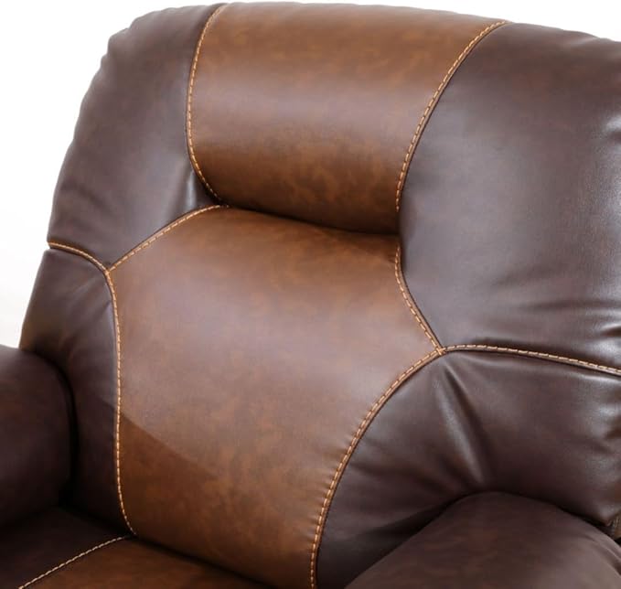 Manual Breathing Leather Recliner Sofa, Leather Recliner Couch, Comfortable - Image 8