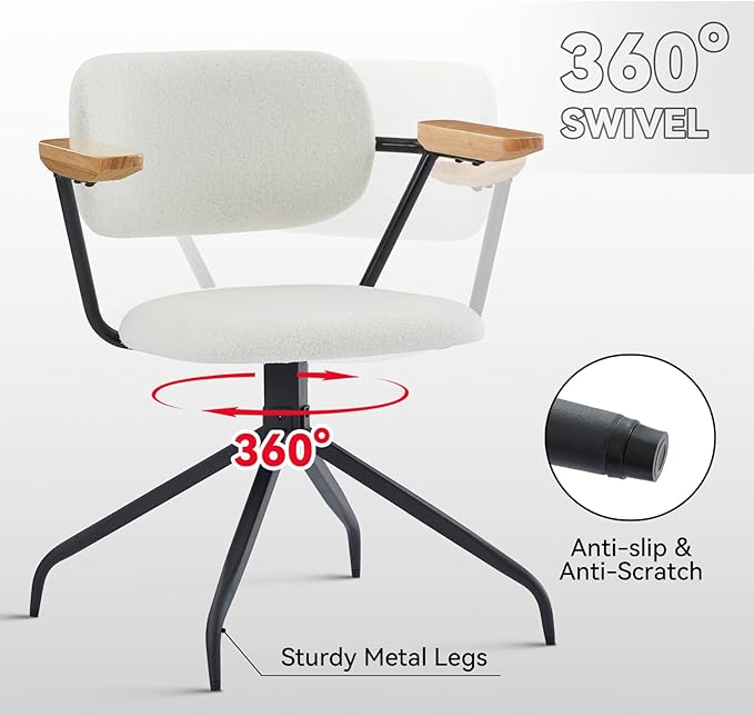 Modern Swivel Dining Chairs Set of 2 - Image 2