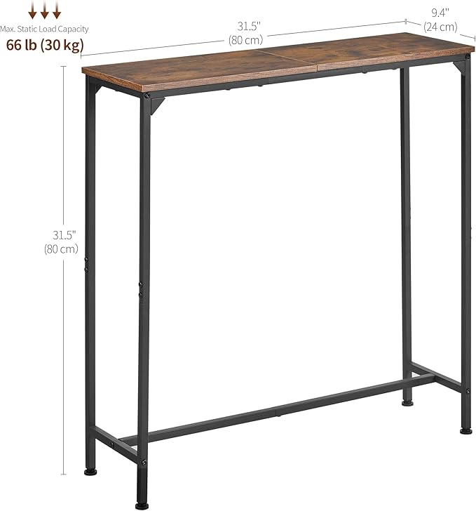 Console Table, Narrow Entryway Table, Thin Sofa Table, Behind Couch Table - Image 3