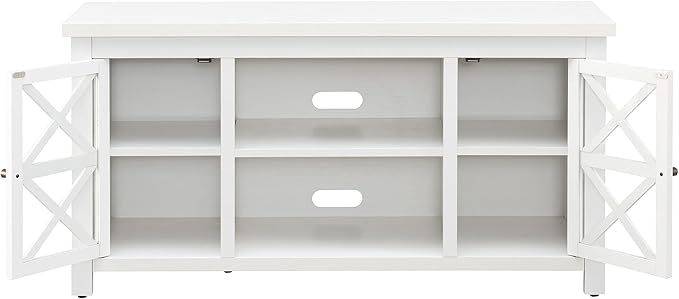 Henn&Hart Rectangular TV Stand for TV's up to 55" in White, TV Stands for the - Image 4