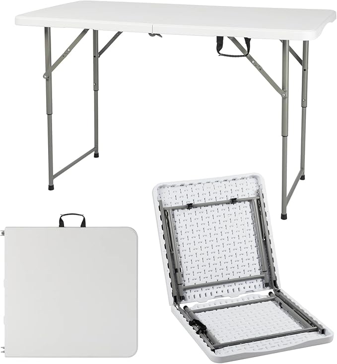 4ft Plastic Folding Table, Kids Folding Activity Table by Unknown