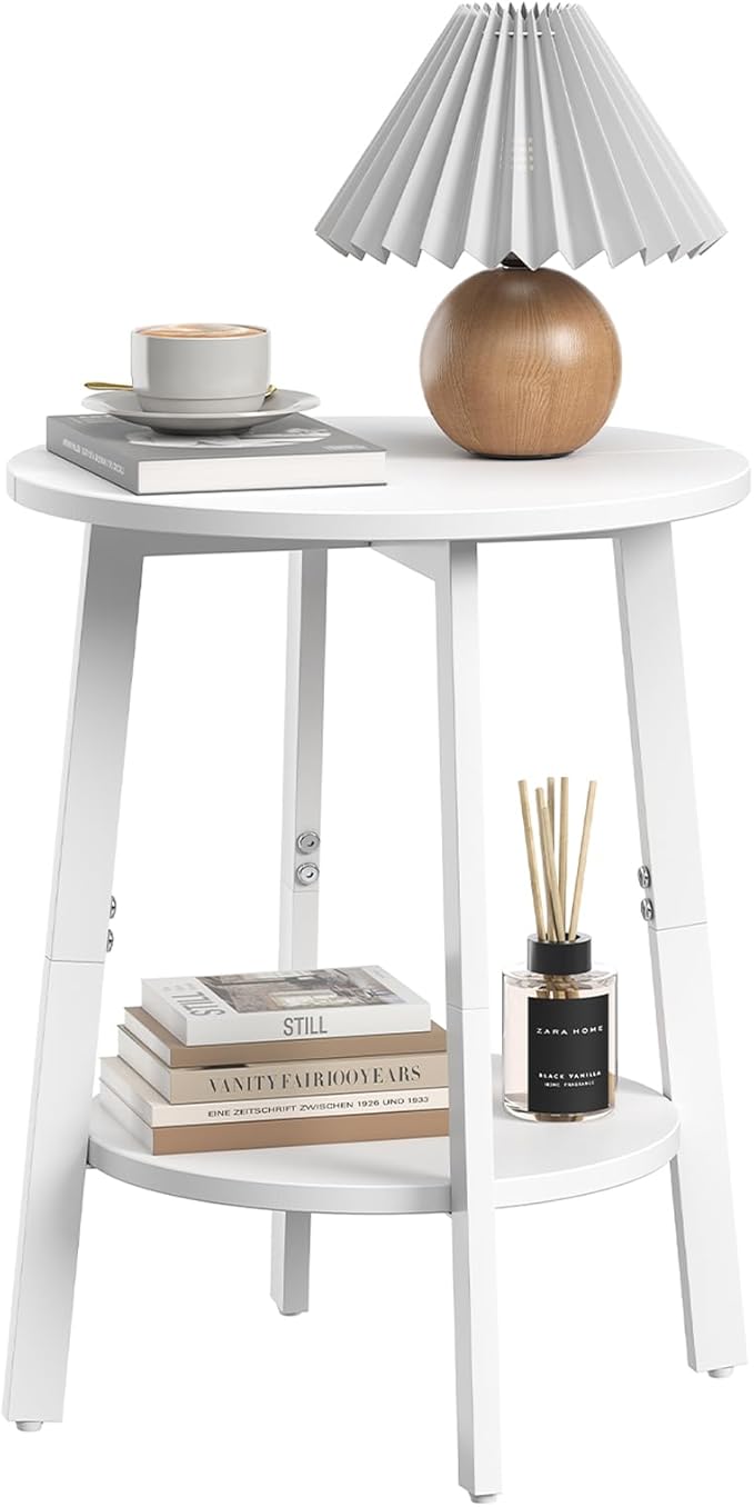 Side Table, Small Round End Table by Unknown