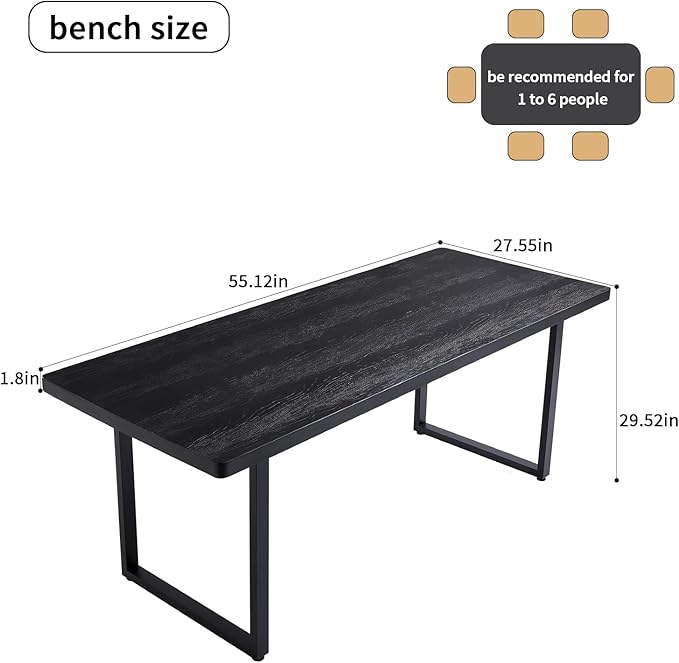 Modern Solid Wood Dining Table - Image 3