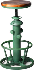 Topower Antique Industrial Round Bottom Adjustable Height Cafe Coffee Retro by Topower