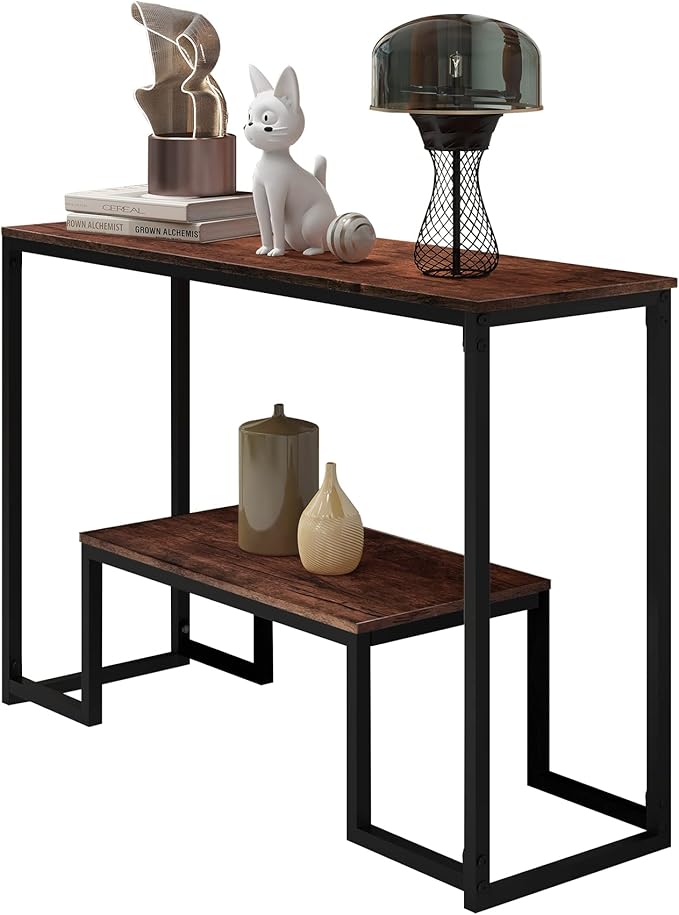 HOMERECOMMEND Console Table Narrow Sofa Tables Industrial Entryway Tables - Image 9