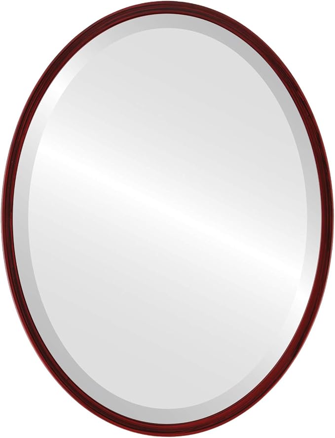 OVALCREST - Oval Wooden Beveled Wall Mirror by OVALCREST