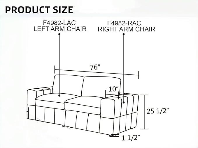 Sectional Couches for Living Room, Loveseat Sofa Comfy Cloud Couch - Image 2