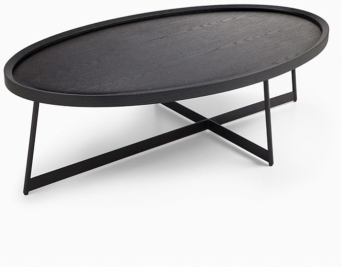 Modern Coffee Table, Oval Wood Coffee Tables Center Table by THRONKENGER