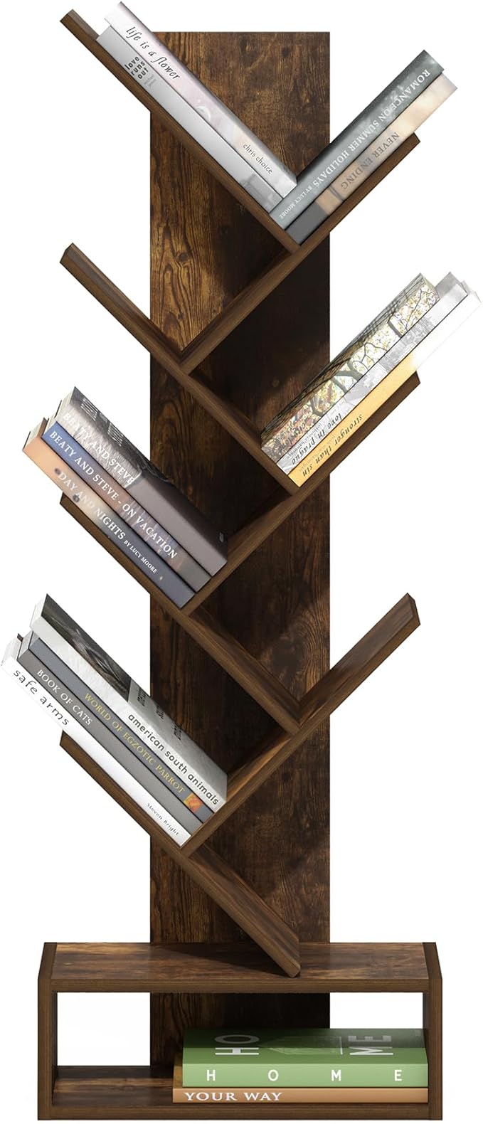 Furinno Tree Bookshelf 7-Tier Floor Standing Tree Bookcase - Image 4