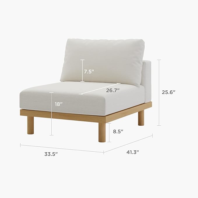 Acanva Minimalist Modular Sectional Sofa - Image 3