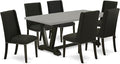 East West Furniture V697FL624-7 7 Piece Modern Dining Table Set Consist of a by EastWestFurniture