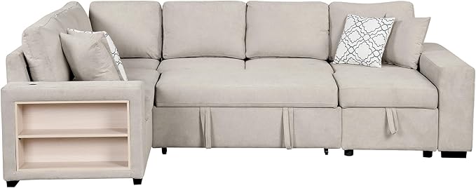 109" U-shaped Sectional Pull-out Sofa Bed - Image 26