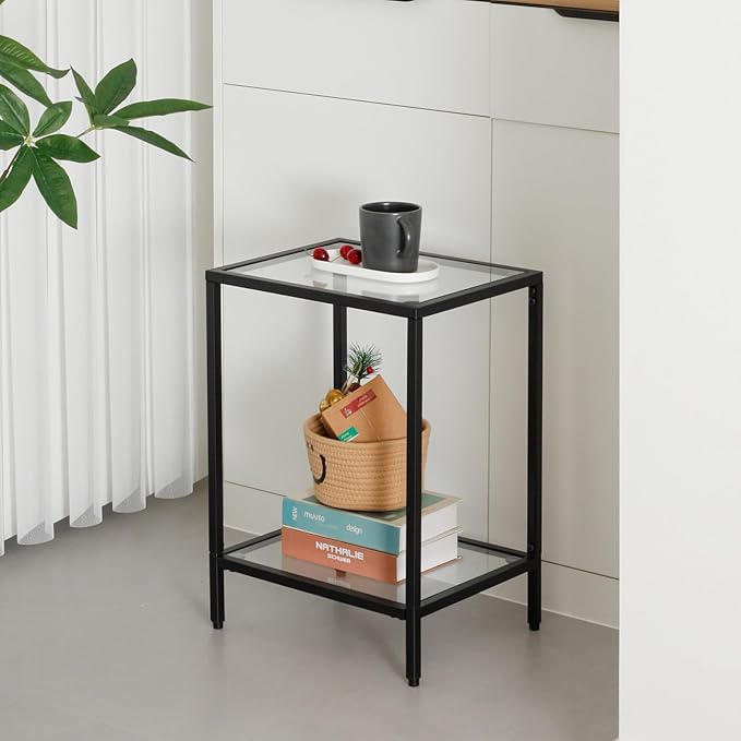 Modern 2-Tier Tempered Glass End Table - Image 6