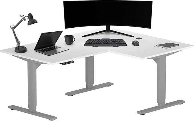 Standing Desk: FLT-05, DT-3030-WW, DT-4830-WW, DA-10-Black by PROGRESSIVEDESK