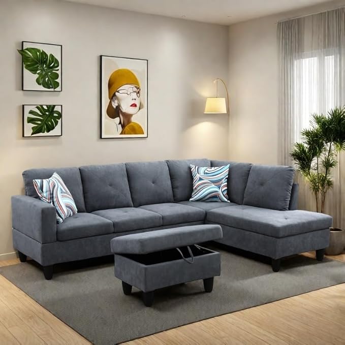 NAYSAYE L Shaped Couch, Modular Sectional Couch by NAYSAYE