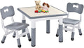 FUNLIO Kids Table and 2 Chairs Set, Height Adjustable Toddler Table and Chair by FUNLIO