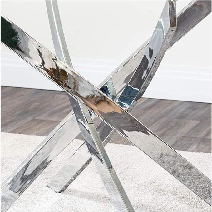 Round Tempered Glass Dining Table - Image 6