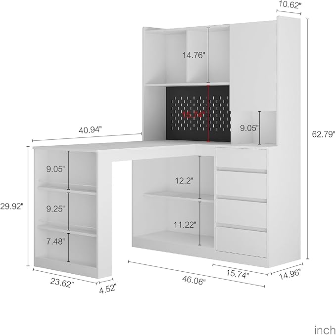 KEIKI L Shaped Home Office Desks - Image 2