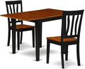 East West Furniture NDAN3-BCH-W 3 Piece Modern Dining Table Set Contains a by EastWestFurniture