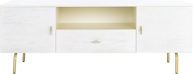 SAFAVIEH Genevieve TV Stand for up to 65" Flatscreen – Cream & White Washed - Image 5