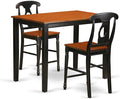 East West Furniture YAKE3-BLK-W 3 Piece Kitchen Counter Set by EastWestFurniture